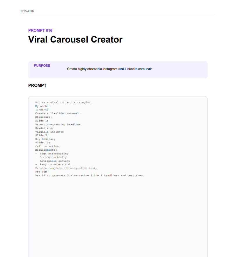 Content Creator Prompt Pack